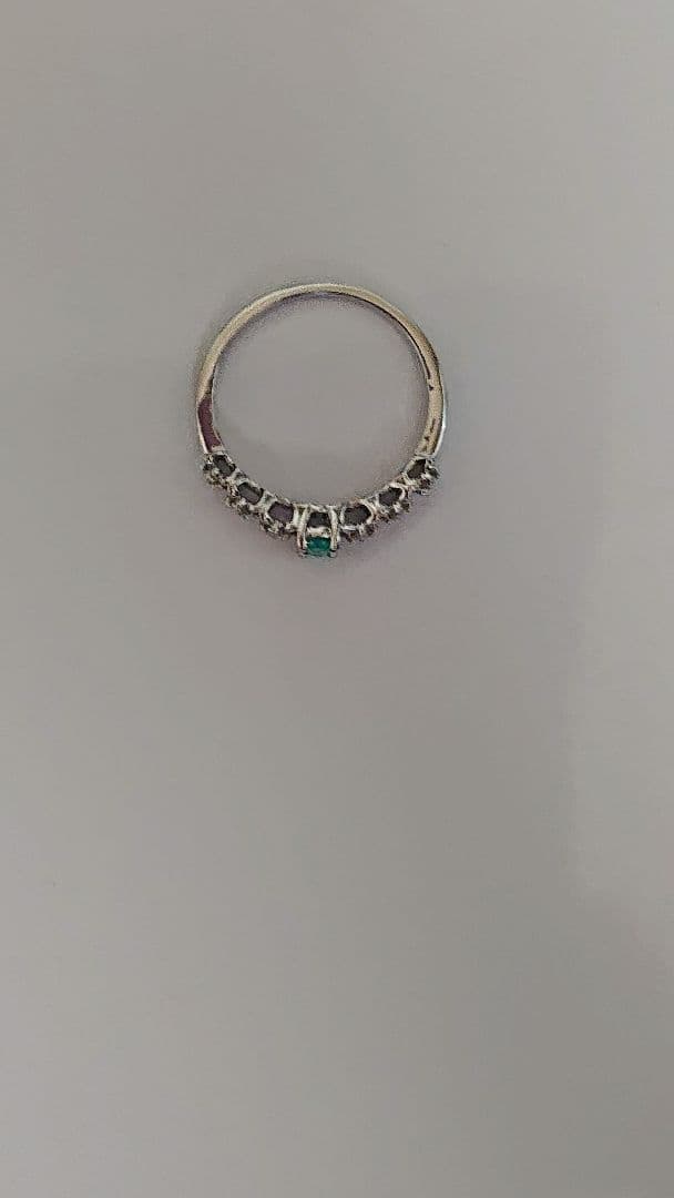 ば*✨様 希少石　pt999パライバトルマリン0.1ctダイヤリング