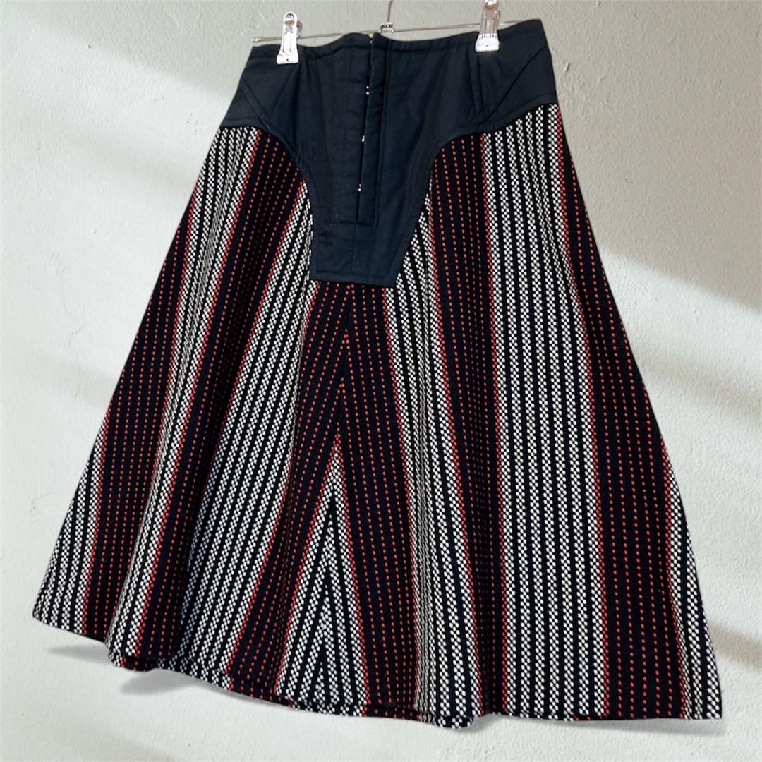 COMME des GARÇONS 美品ウールスカート　ストライプ AD2001
