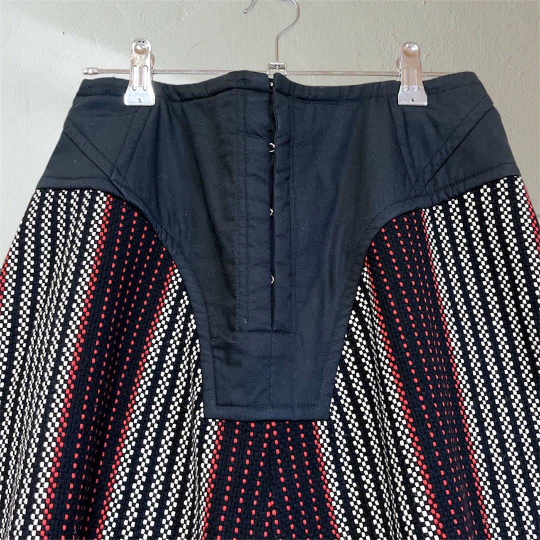 COMME des GARÇONS 美品ウールスカート　ストライプ AD2001