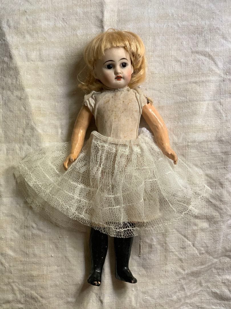 フランスアンティークドールフレンチドールビスクヘッドドールミニョネット