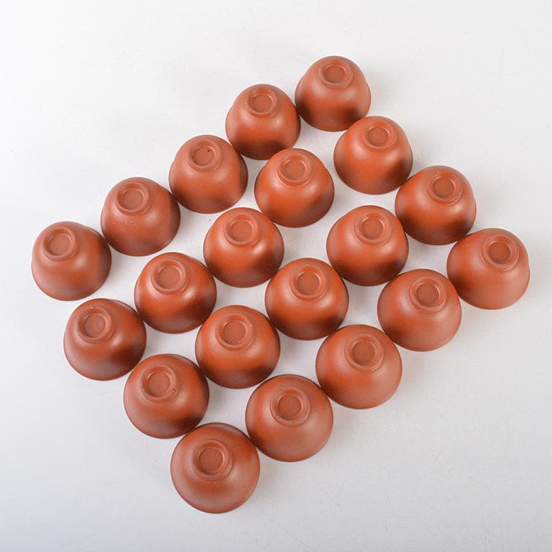 煎茶道具　紫砂　朱泥　内白釉　煎茶碗　二十点まとめて　N　6551