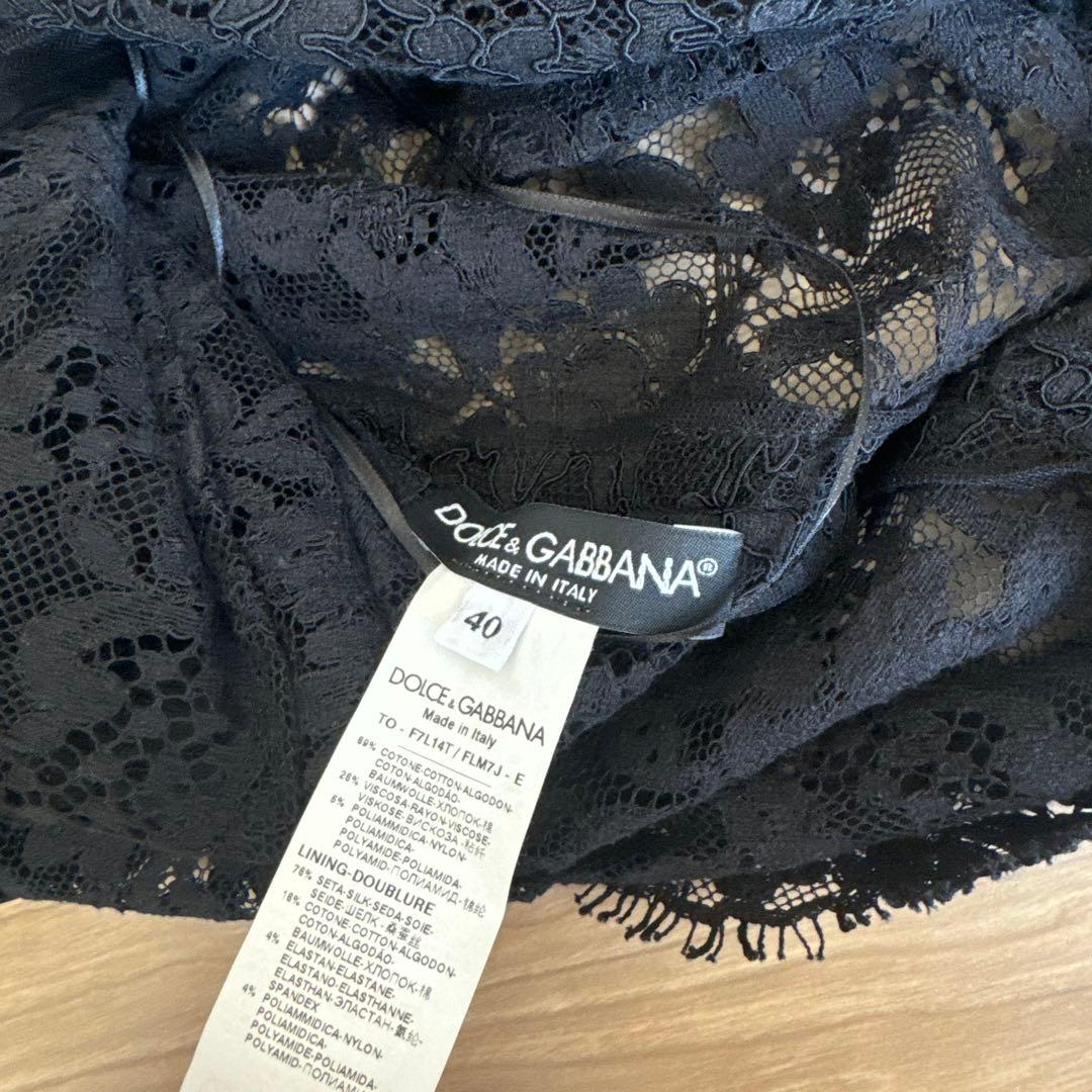 DOLCE & GABBANA ドルガバ レース ノースリーブ サイズM