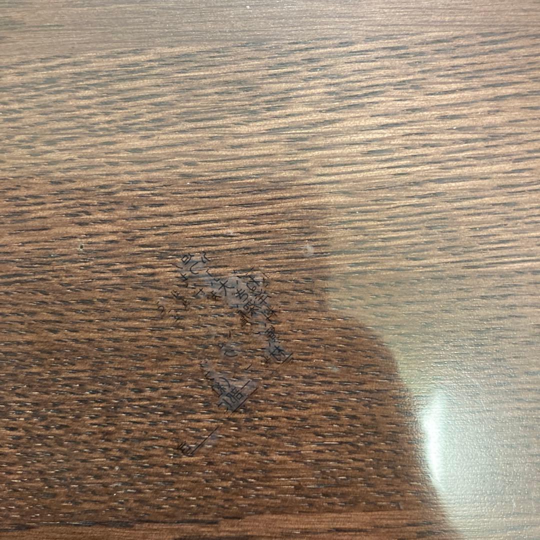 ダークブラウン木製長方形ダイニングテーブル