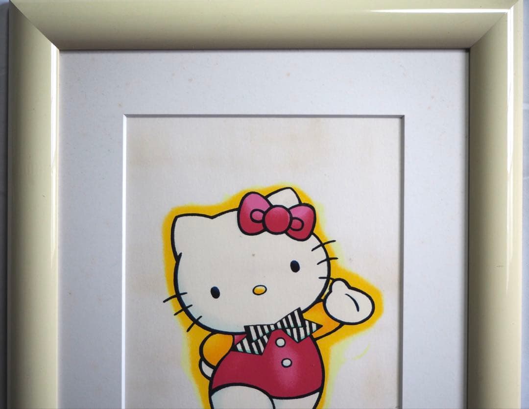 真作■ハローキティ シルクスクリーン 版画■絵画 サンリオ ディズニー マイメロ