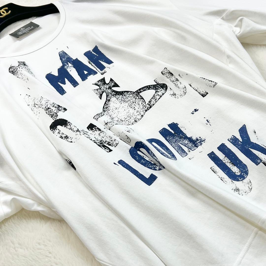 ヴィヴィアンウエストウッドマン】コットンワイドクルーネックTシャツ