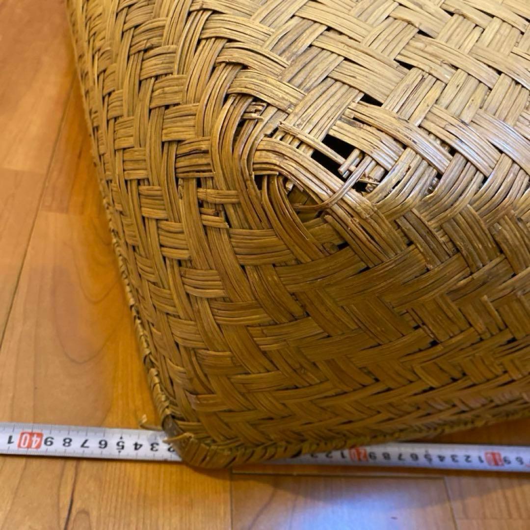 最終価格】 ① 竹行李 柳ごおり昭和レトロ 葛籠 竹細工 大籠 箪笥カゴ