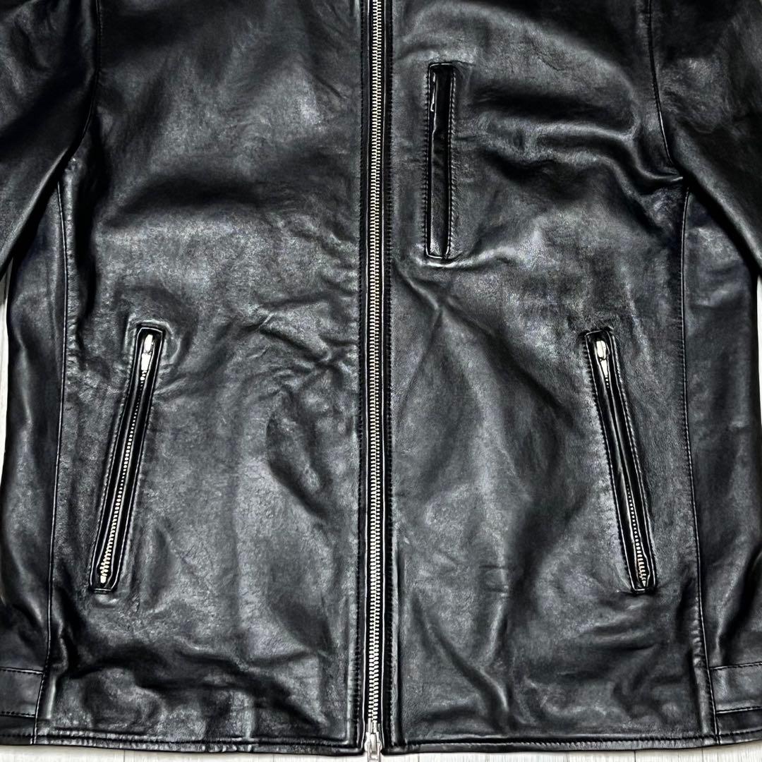 ジャーナルスタンダード レザージャケット ノーカラー シングル