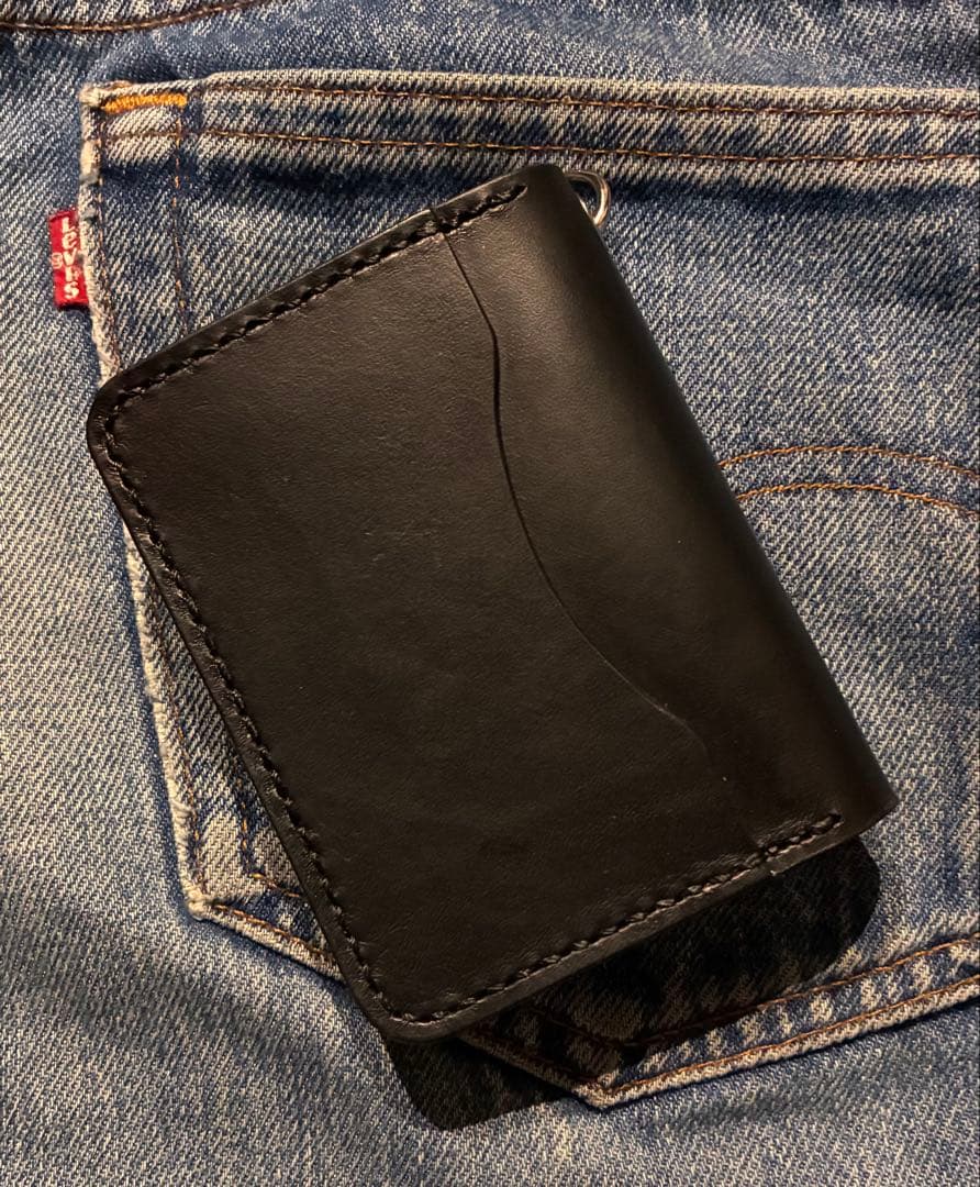 トラッカーウォレット　ミドルサイズ　⭐︎シルバ925クロスボールコンチョへ変更⭐︎