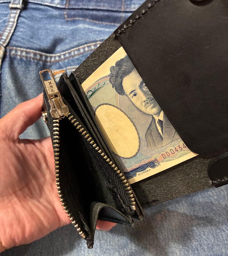 トラッカーウォレット　ミドルサイズ　⭐︎シルバ925クロスボールコンチョへ変更⭐︎