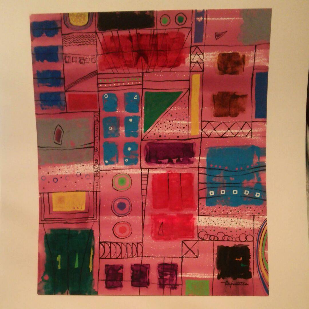 水彩画　追憶　F8号