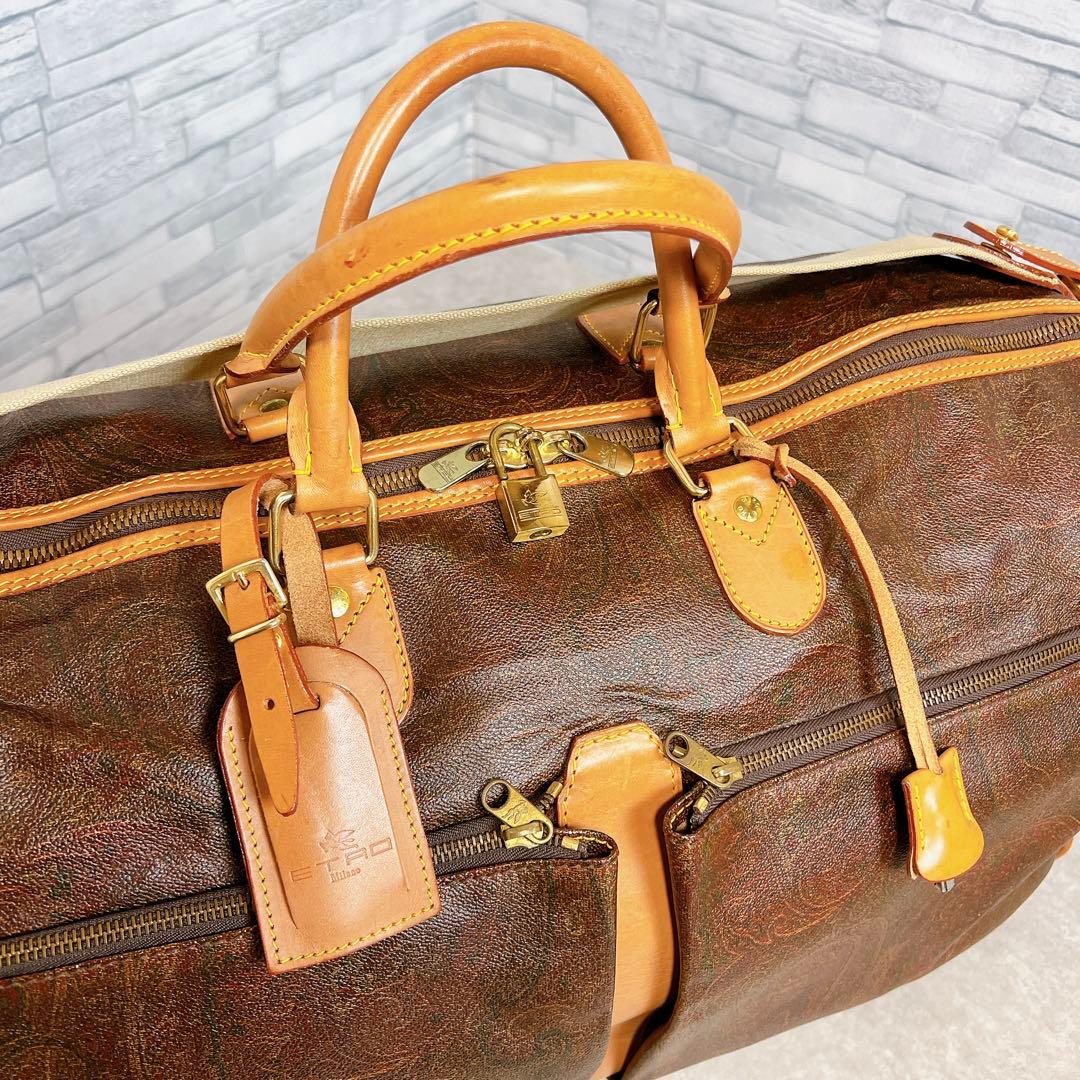 ETRO ペイズリー柄 2WAY ボストンバッグ 希少デザイン イタリア製