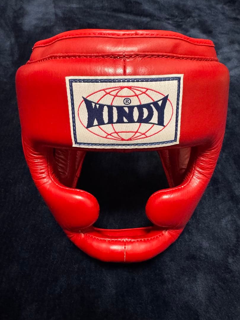 新品未使用】WINDY ボクシングヘッドギア レッドヘッドガード Lサイズ