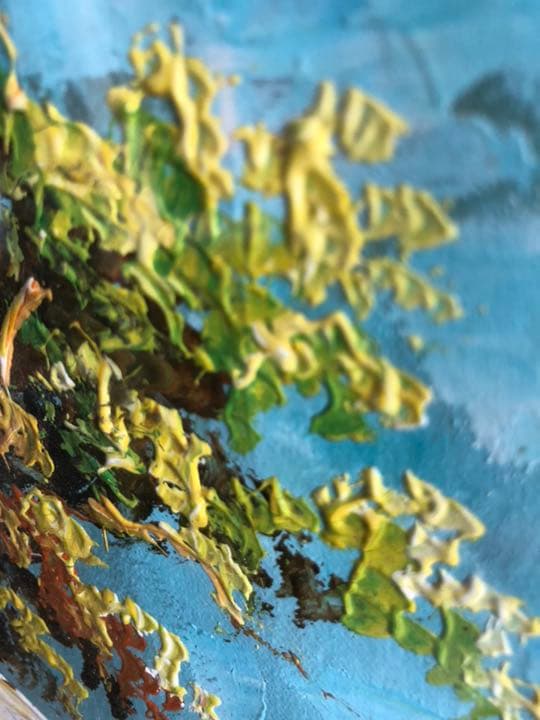 【値下げ】バリ島 有名画家 A. Sutisna真作 59.5×79.5cm