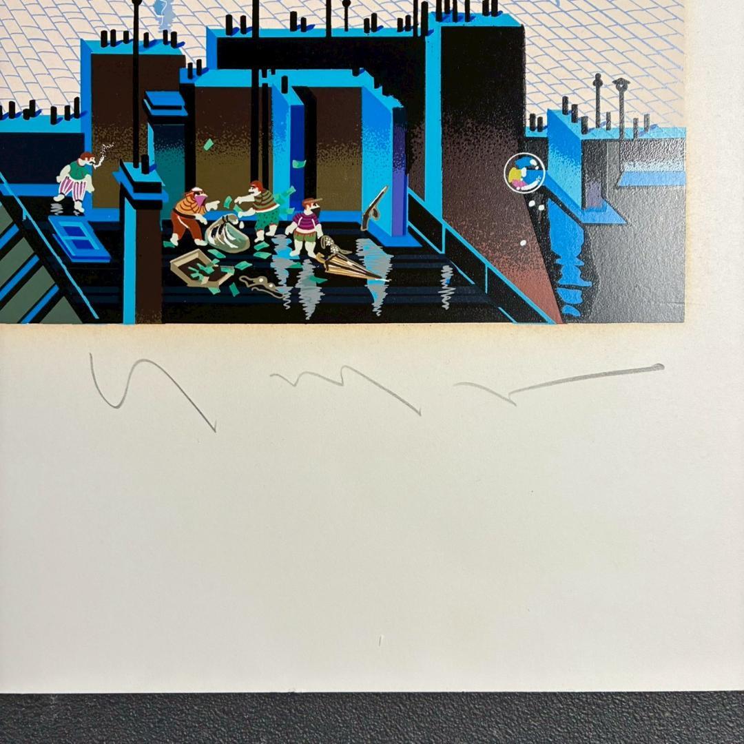 美品 ヒロ・ヤマガタ「バブル/BUBBLES」シルクスクリーン 大作 直筆