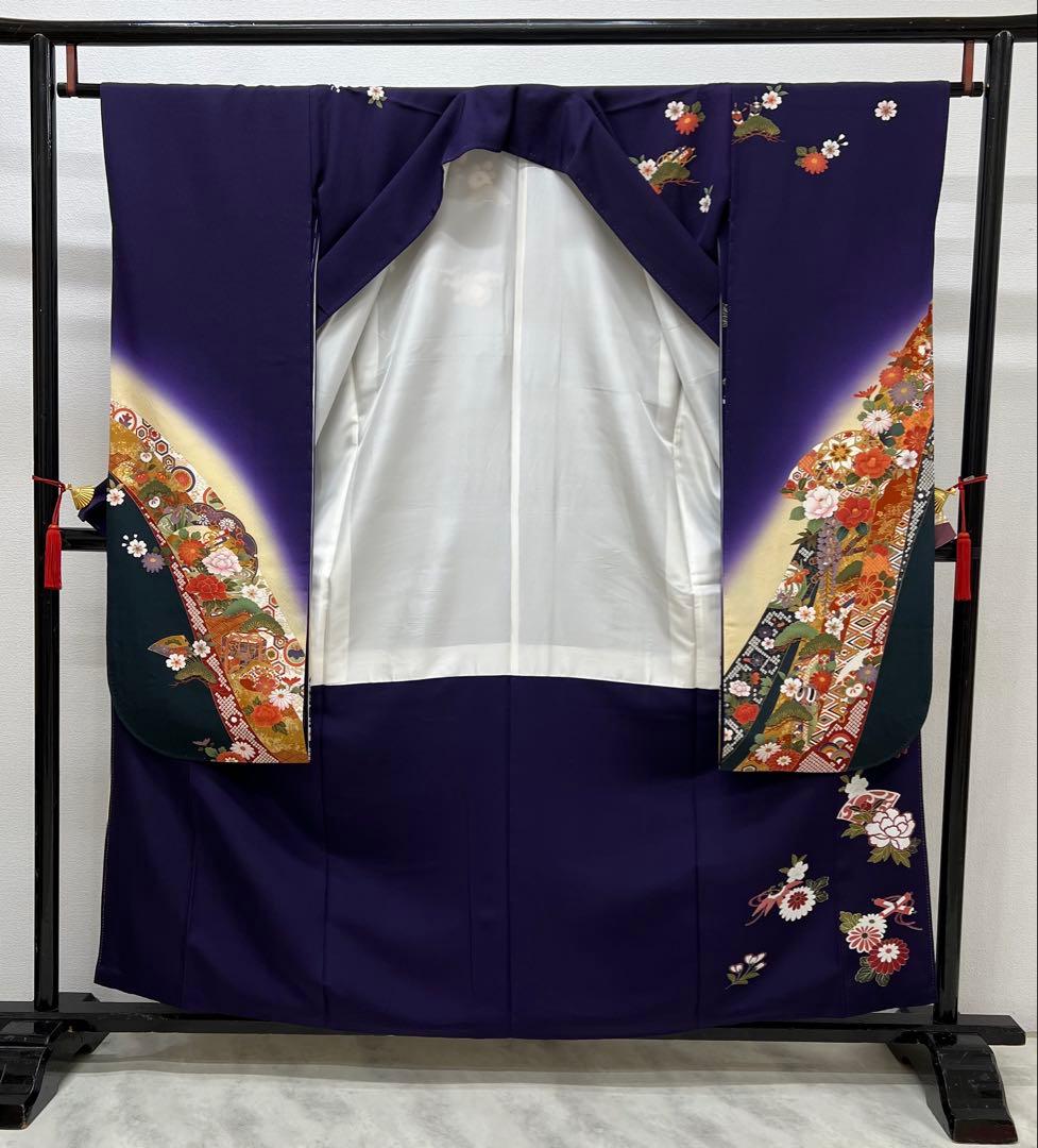 振り袖 フルセット 別誂長襦袢 結婚式 金彩加工 刺繍入り 桜 坂東八十