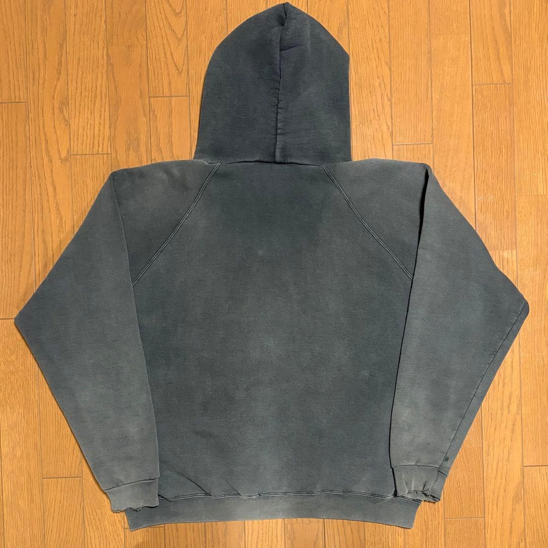 80s adidas Lサイズ　短丈　フェード　ブラック　ヴィンテージ　古着