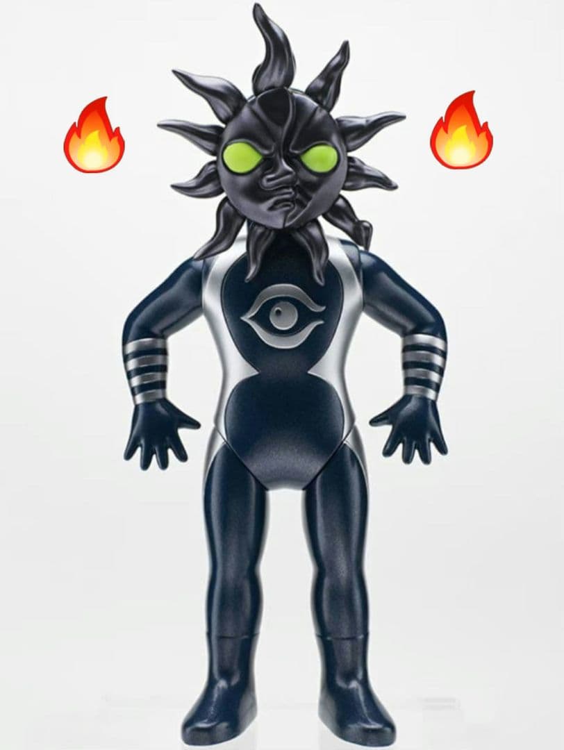 超復刻版タローマンソフビ人形 (ブラックタローマン) / タローマン