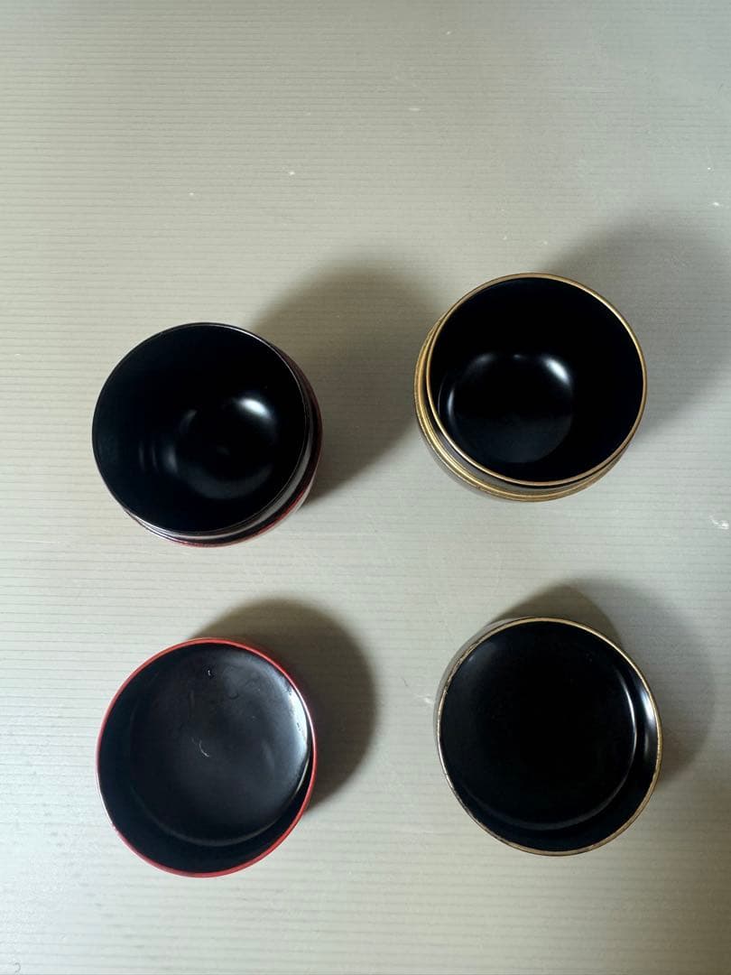 2384 茶道具 中棗 なつめ 2客 扇面 金彩 K14046042