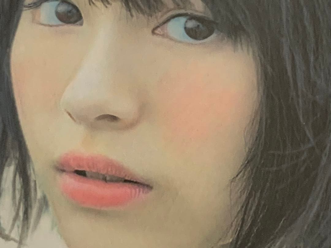 色鉛筆画　美人画　浜辺美波さん似？　①