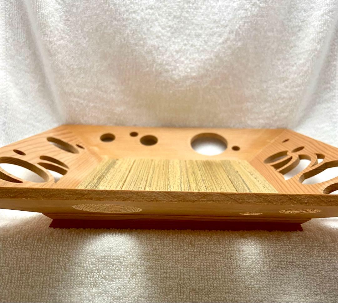 茶道具 鵬雲斎好 水玉透 四方盆 中村宗悦【匿名配送】