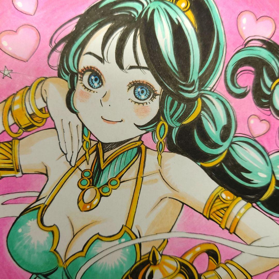 yellow doll 【手描きイラスト 205】ファンアート原画 中色紙「魔法は