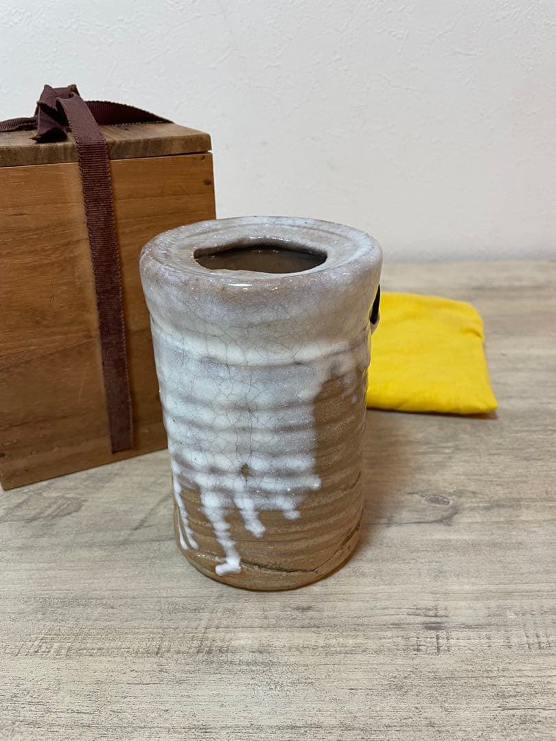 陶器製 緑と白の茶道具