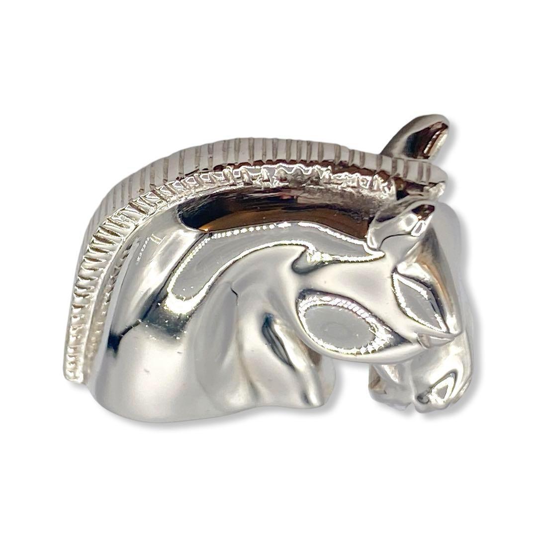 ☆美品☆ エルメス ブローチ ホースヘッド シュバル シルバーBelanja