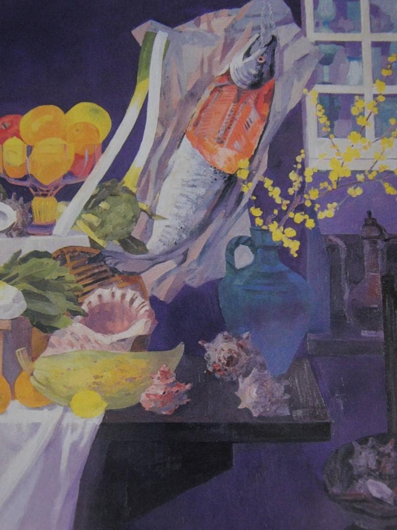 宮下実、【黄梅の頃】、希少な額装用画集より、新品額装付、状態良好