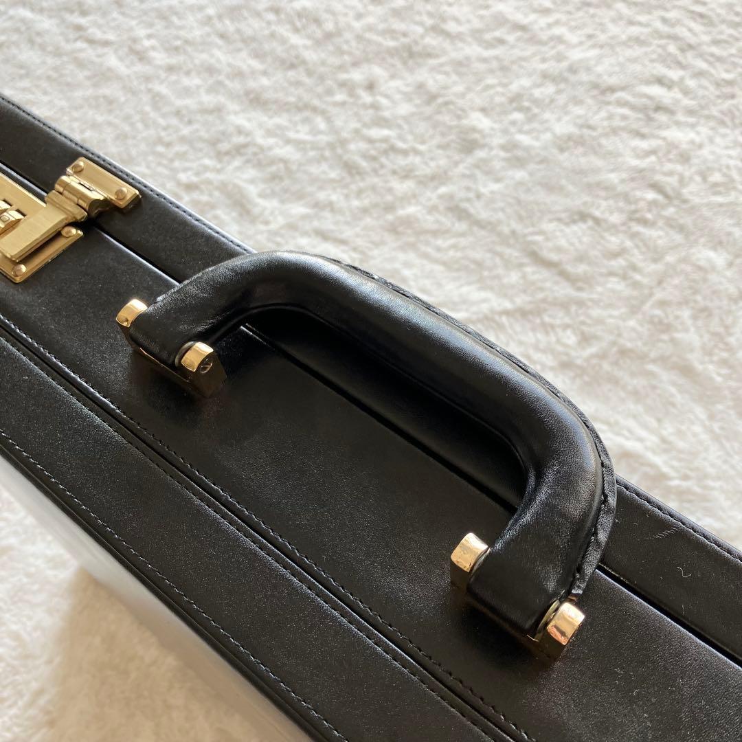 極上品 CAGIVA ITALY 本革 レザー アタッシュケース ブラック