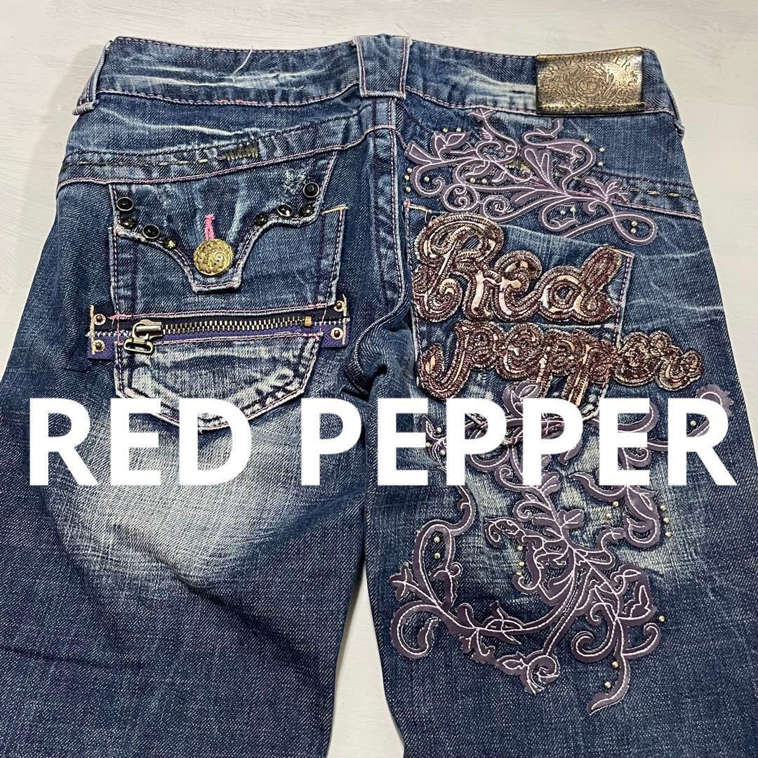 Red pepper scull denimpants y2k Vtg. Red Pepper Jeans Size 30