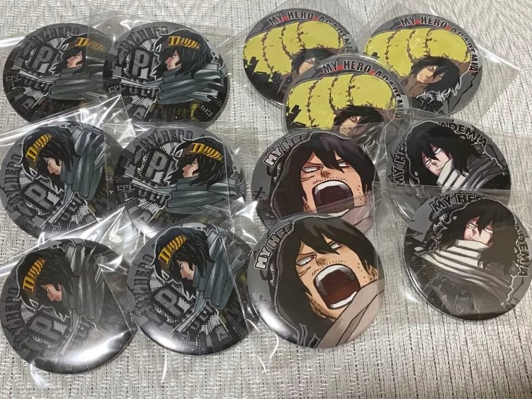 相澤消太 イレイザーヘッド 原作絵 缶バッジ ヒロアカ