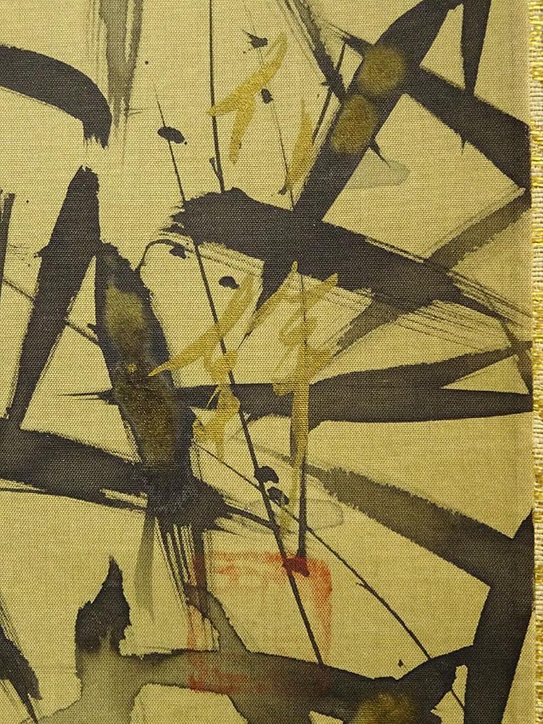 【真作】掛軸 三浦大幹『竹に雀図』絹本 肉筆 共箱付 掛け軸 a09092