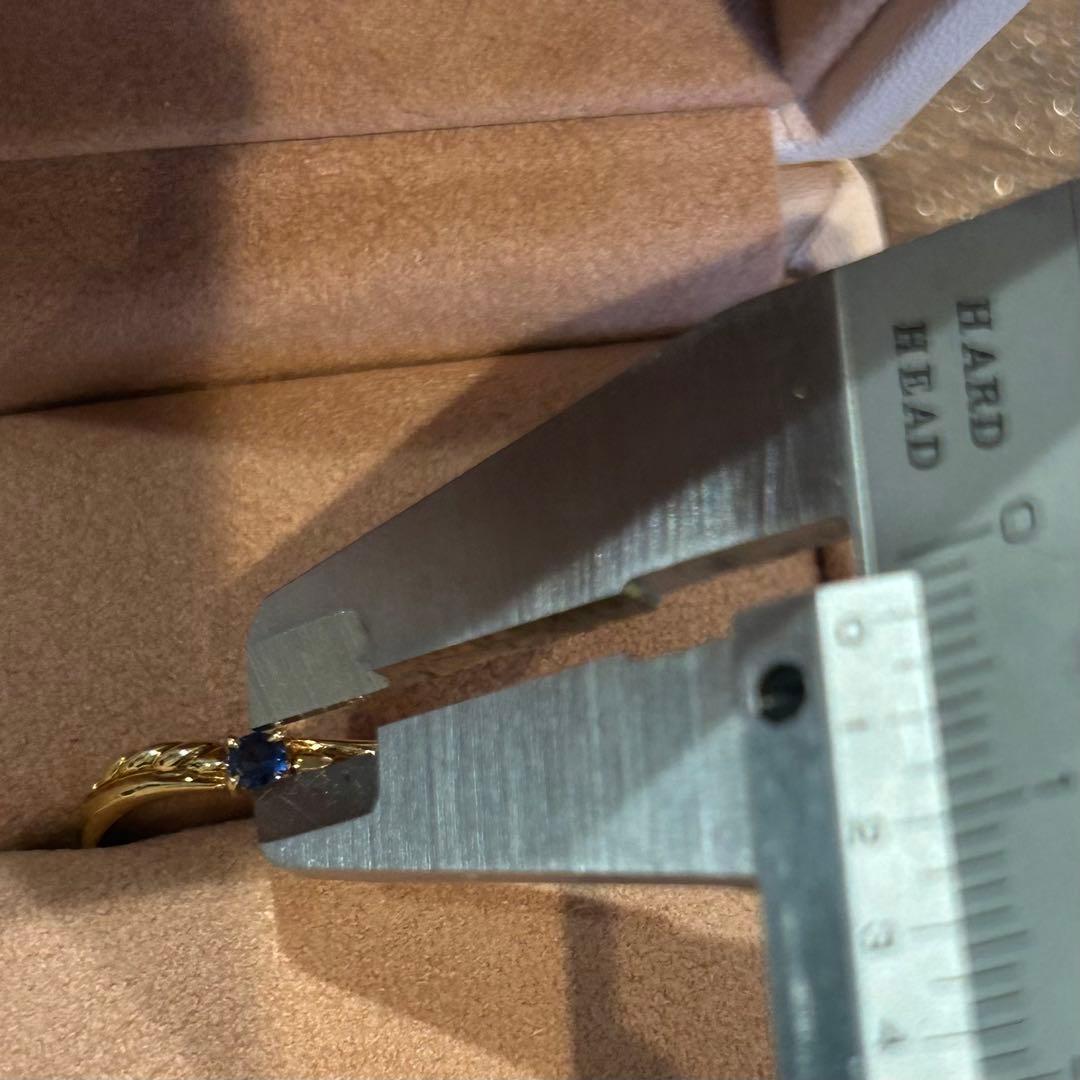 K18 サファイア　リング　指輪　18金