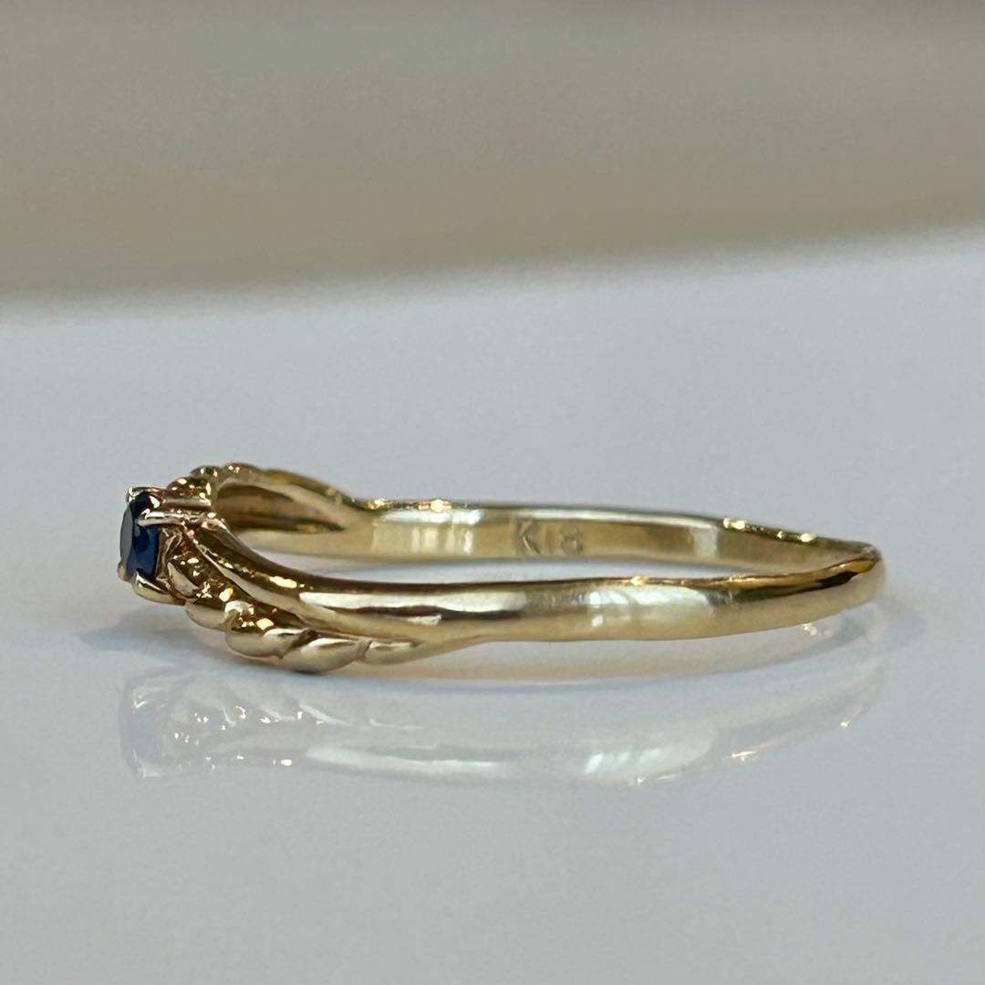 K18 サファイア　リング　指輪　18金