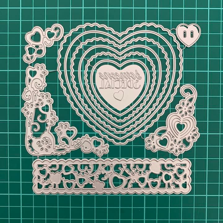 ハート ダイ スクラップブッキング アルバム 写真を整理