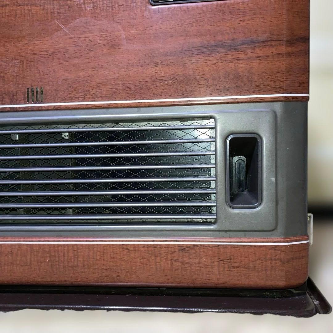 昭和レトロ SANYO 石油ファンヒーター 完動品 木目インテリア - メルカリ