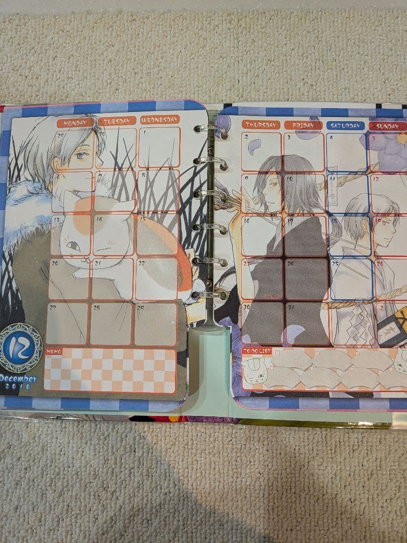 夏目友人帳　スケジュール帳2010年　プロフィール帳　原画　激レア　当時物