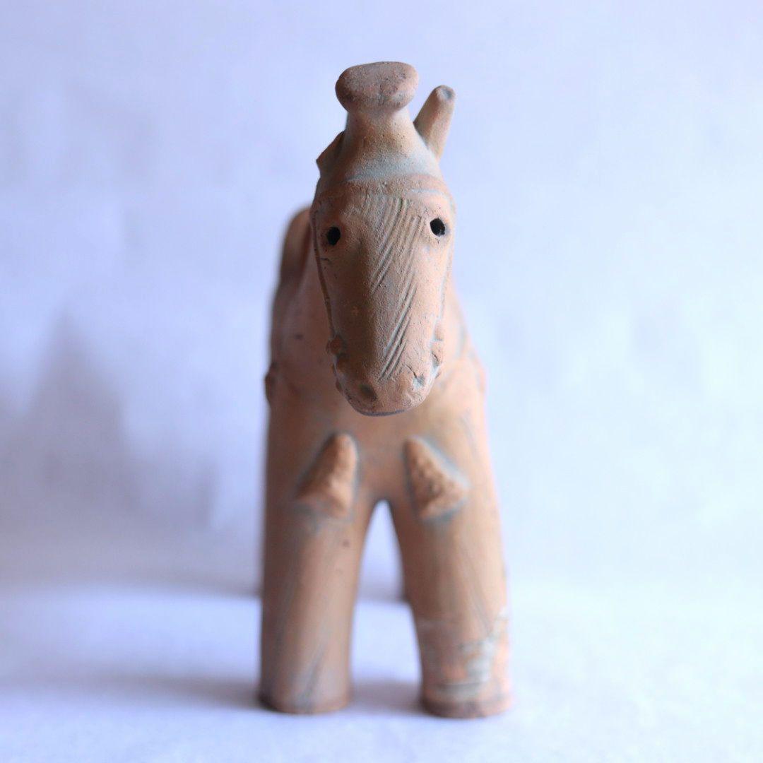 埴輪 馬 教材 レプリカ 片耳欠け有 はにわ 陶器 土器 歴史学習 午 干支