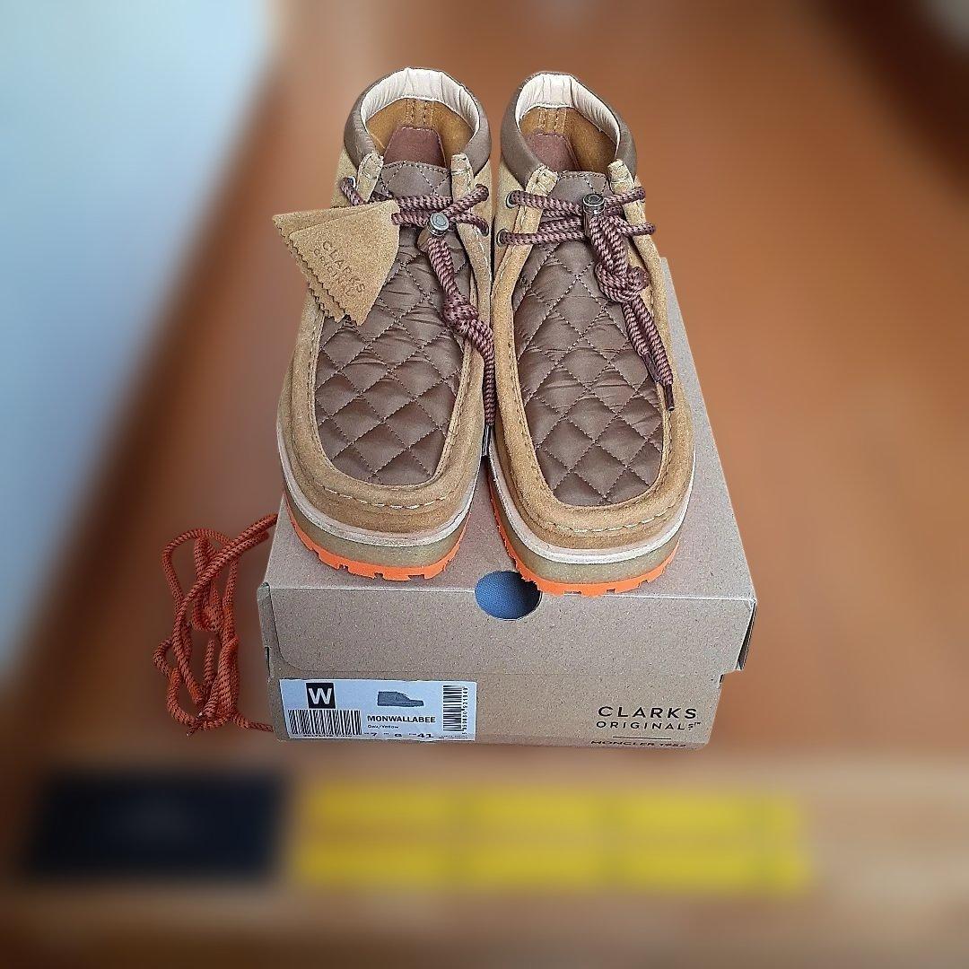 MONCLER×CLARKS モカシンブーツ ブラウン