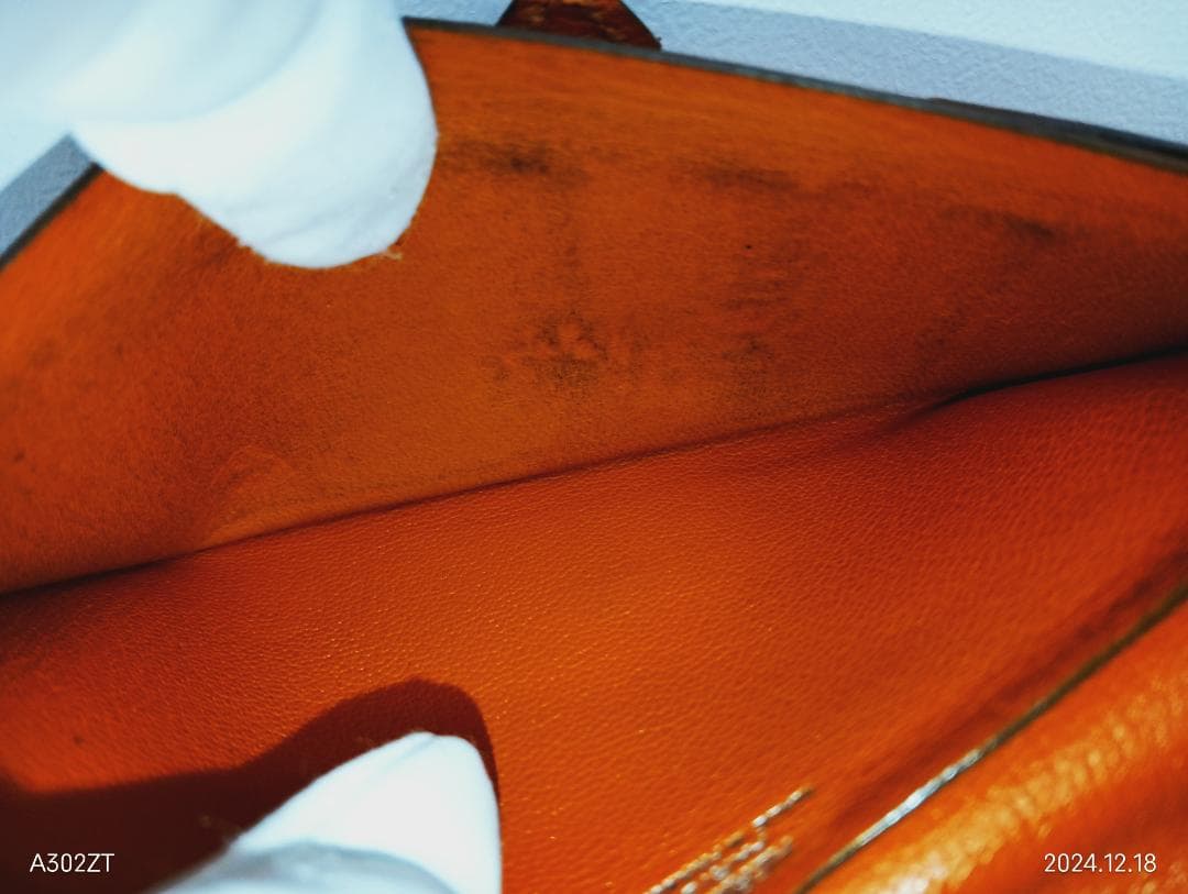 【capitalatipac】エルメス長財布 ベアン シェーブル オレンジ