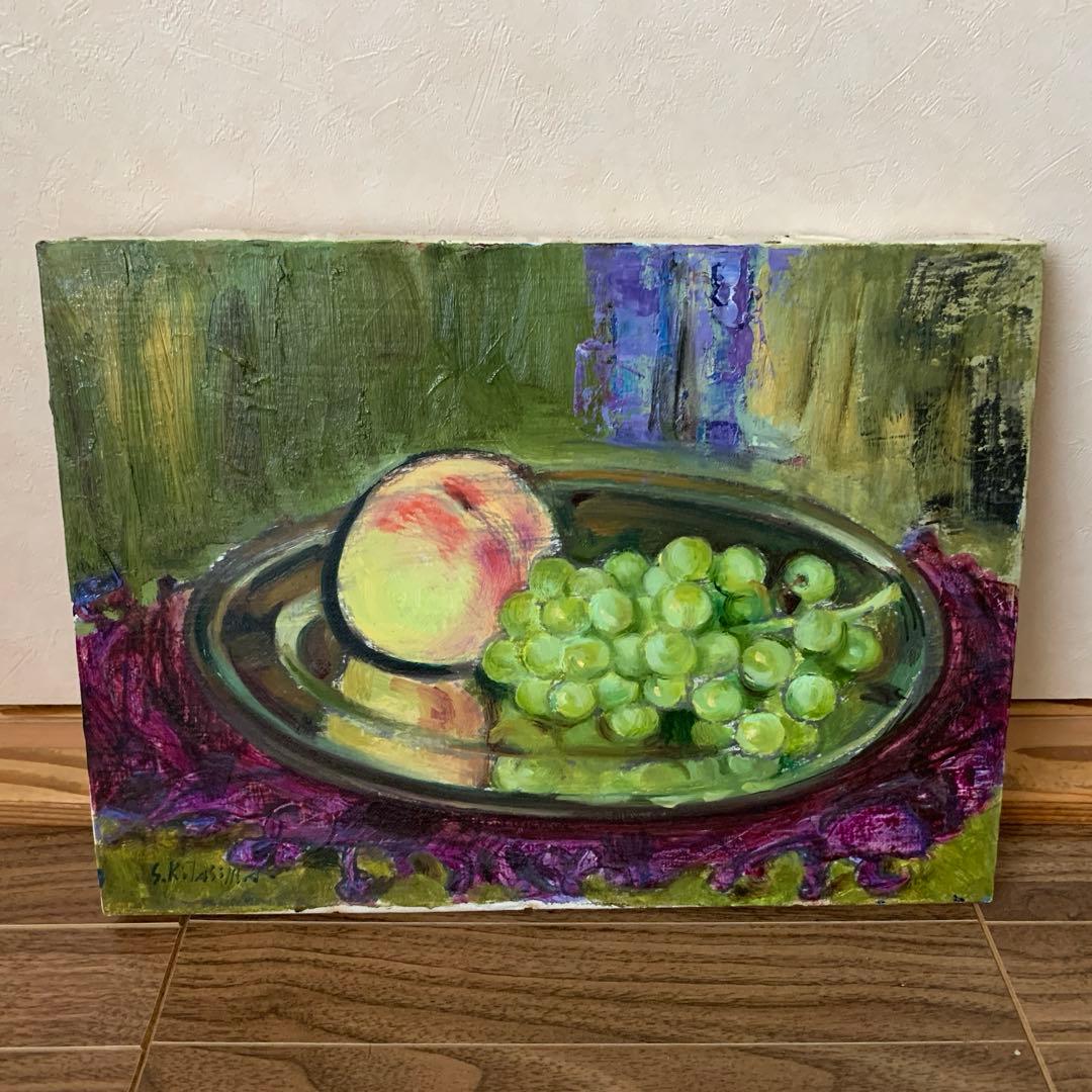 北島清六作　桃　ブドウ 北島清六作 桃 ブドウ 北島清六作 桃 ブドウ