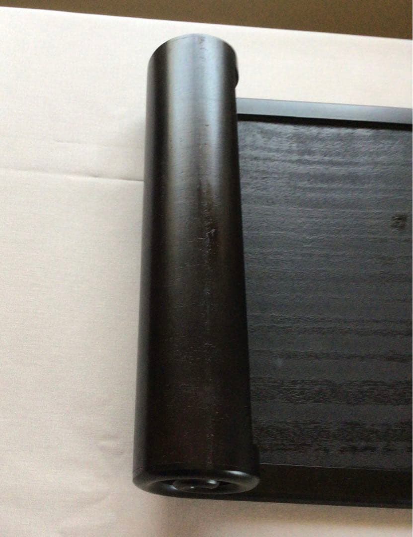 ふじ印16号)唐木紫檀 花台 巻き足 本漆塗り 茶道具 盆栽台 ビンテージ