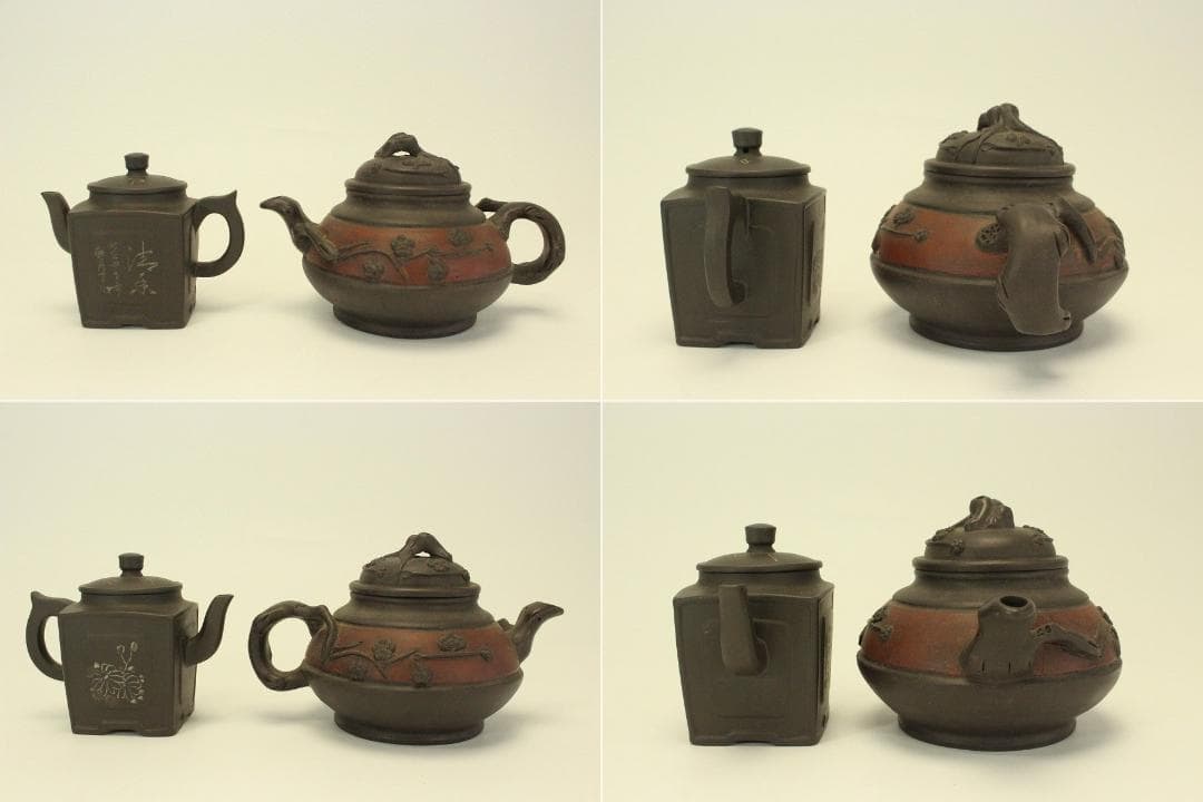 中国美術 煎茶 急須 二個 骨董(BB464)