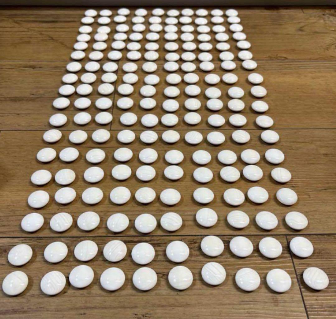 【新品未使用】囲碁　碁石　日向特製　本蛤碁石　那智黒碁石　34号