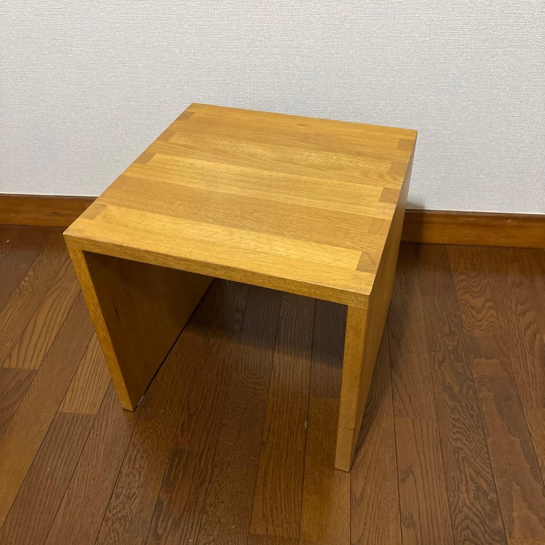 【良品】無印良品 オーク材スツール 無垢材 廃盤品