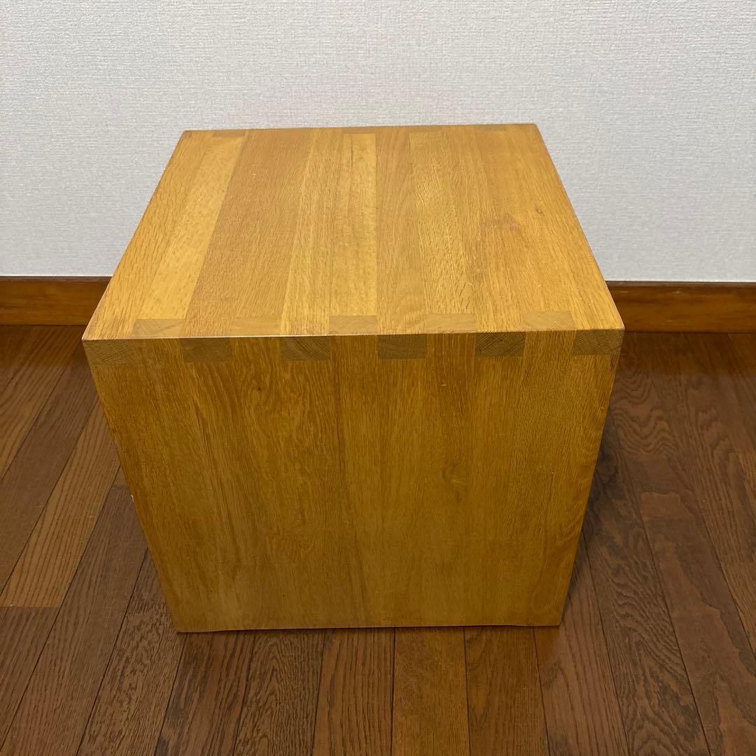 【良品】無印良品 オーク材スツール 無垢材 廃盤品