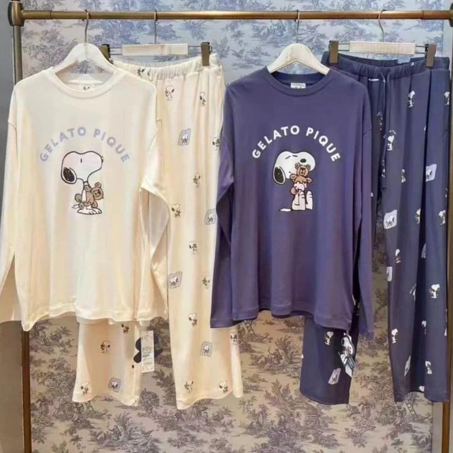 未使用　ルームウィア パジャマ　ジェラートピケ　PEANUTSコラボ　スヌーピー