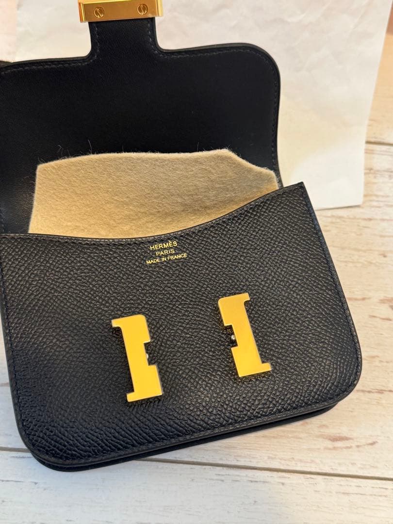 HERMES エルメス　コンスタンススリム　ノワール　ゴールド金具　新品未使用
