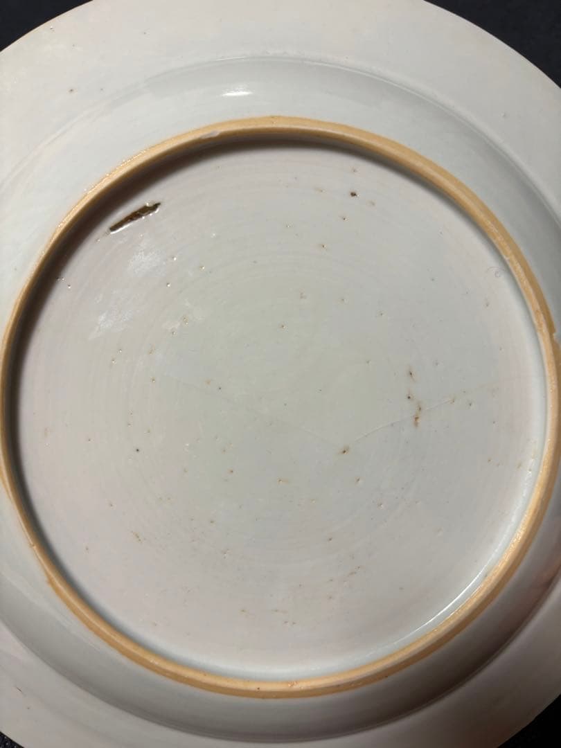 中国古美術品 清の乾隆時代 粉彩花卉洞石中皿 本物