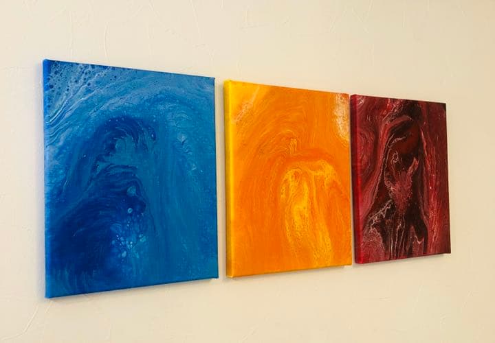 アートパネル　抽象画　フルイドアート　ポーリングアート